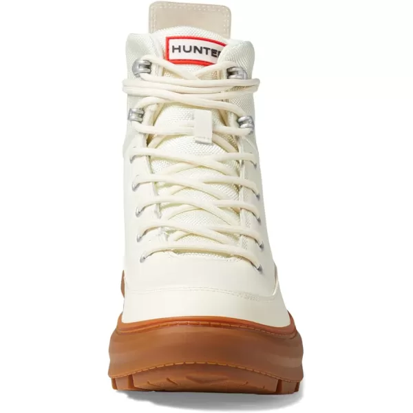 Hunter Rebel Explorer Boots for Women Offers Leather Upper, Textile Lining, and Rubber Lug Outsole