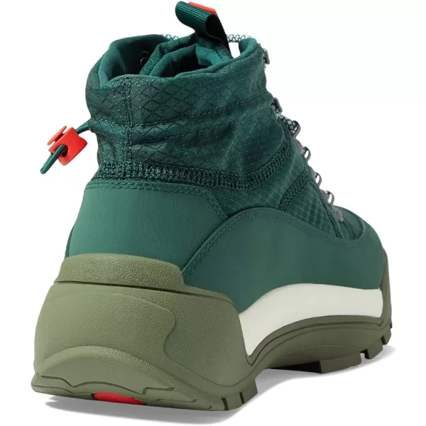 Hunter Travel Explorer Boots for Men Offers Rubber Upper, Polyester Lining, and Removable Cushioned Footbed