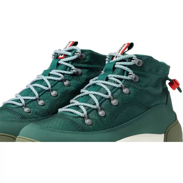 Hunter Travel Explorer Boots for Men Offers Rubber Upper, Polyester Lining, and Removable Cushioned Footbed