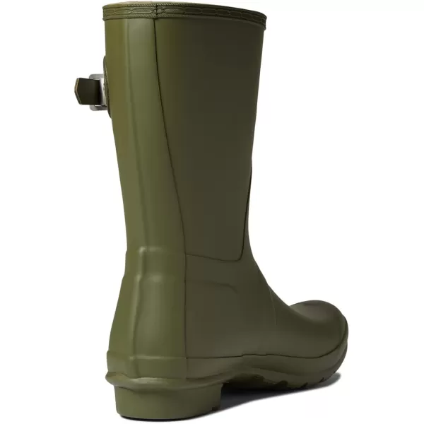 Hunter Women's Original Short Rain Boot, Olive Leaf Green, 5
