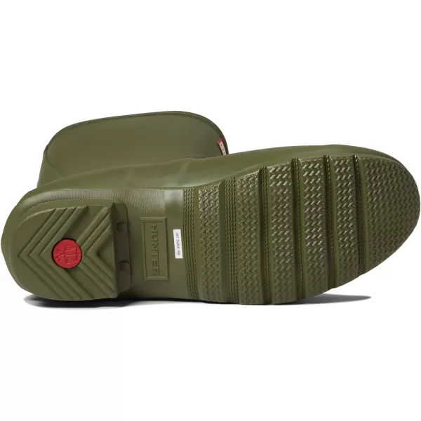 Hunter Women's Original Short Rain Boot, Olive Leaf Green, 5