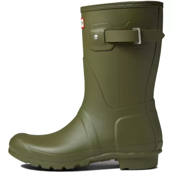 Hunter Women's Original Short Rain Boot, Olive Leaf Green, 5