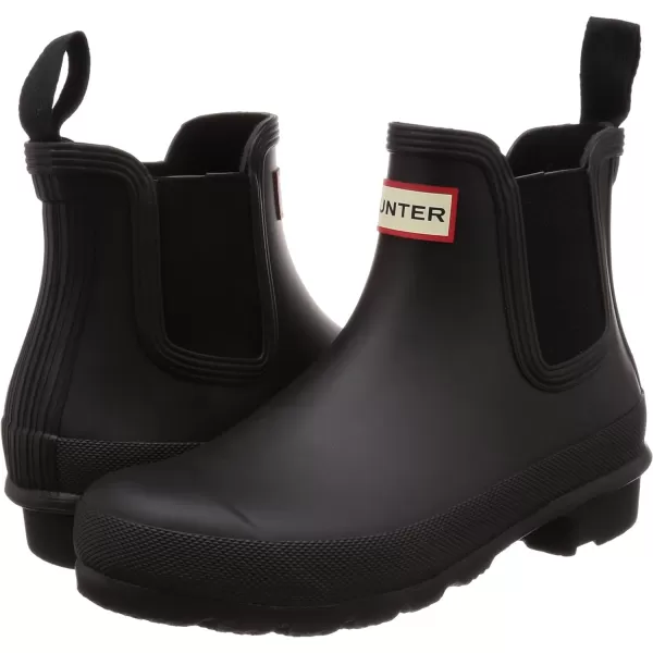 Womens Hunter Original Chelsea Rain Snow Winter Festival Wellington Boot - Black - 5