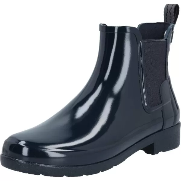 Womens Hunter Original Refined Chelsea Gloss Wellingtons Ankle Rain Boot