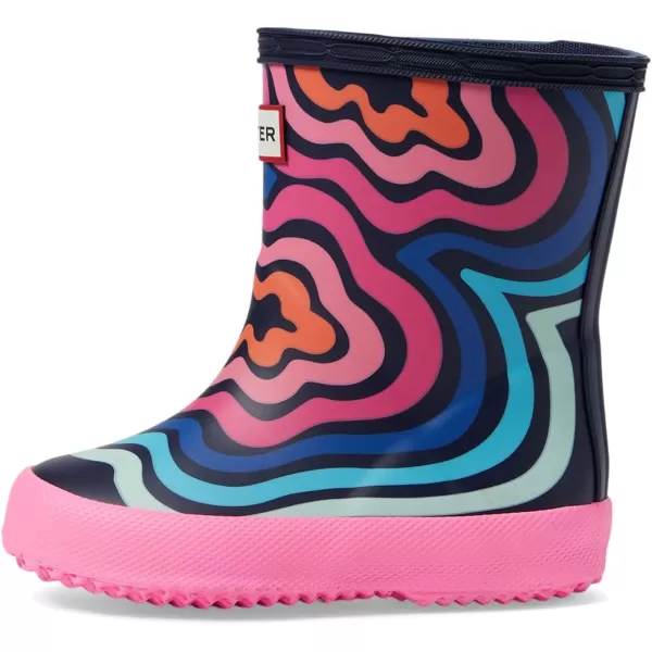 Hunter Girl's Original First Classic Wave Ripple Print Boot  Rain