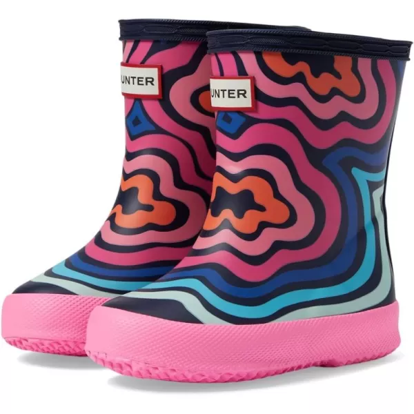 Hunter Girl's Original First Classic Wave Ripple Print Boot  Rain