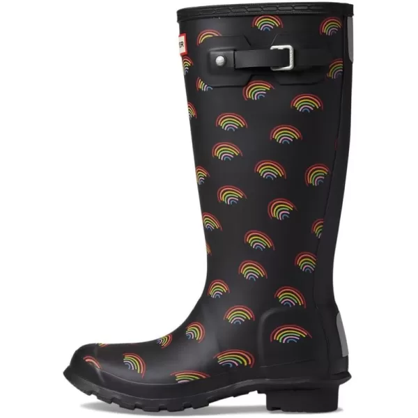 Hunter Kids Original Boots for Little And Big Kids Offers Rubber Upper, Textile Lining, and Rainbow-Inspired Patterns Allover
