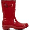 imageHunter Womens Original Short Gloss Rain BootsMilitary Red