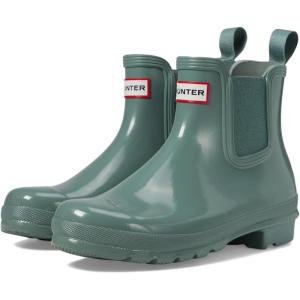 imageHunter Womens Original Gloss Chelsea BootsGreen