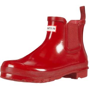 imageHunter Womens Original Gloss Chelsea BootsMilitary Red