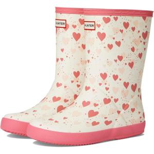 imageHunter UnisexChild First Classic Boots ToddlerLittle Kid RainBeigeMedium Pink Heart Multi