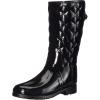 imageHunter Womens Refined Short Quilted Gloss Rain BootBlack