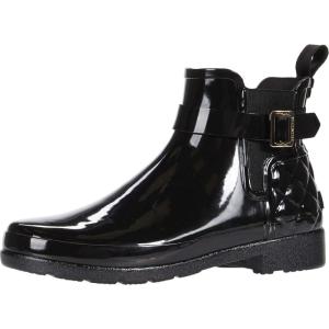 imageHunter Footwear Womens Refined Chelsea Quilted Gloss Rain BootBlack