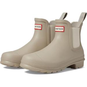 imageHUNTER Womens Original Chelsea Rain BootSkimming StoneSoft Sand