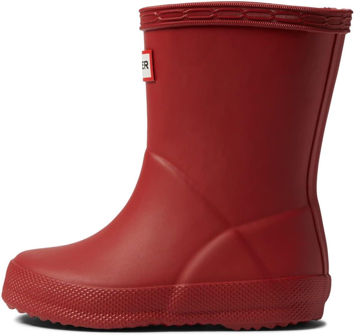 imageHUNTER UnisexChild Original First Classic Rain Boot ToddlerLittle KidMilitary Red