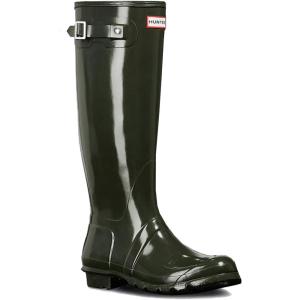 image:imageHunter Womens Original Tall Gloss Rain BootsDark Olive Green