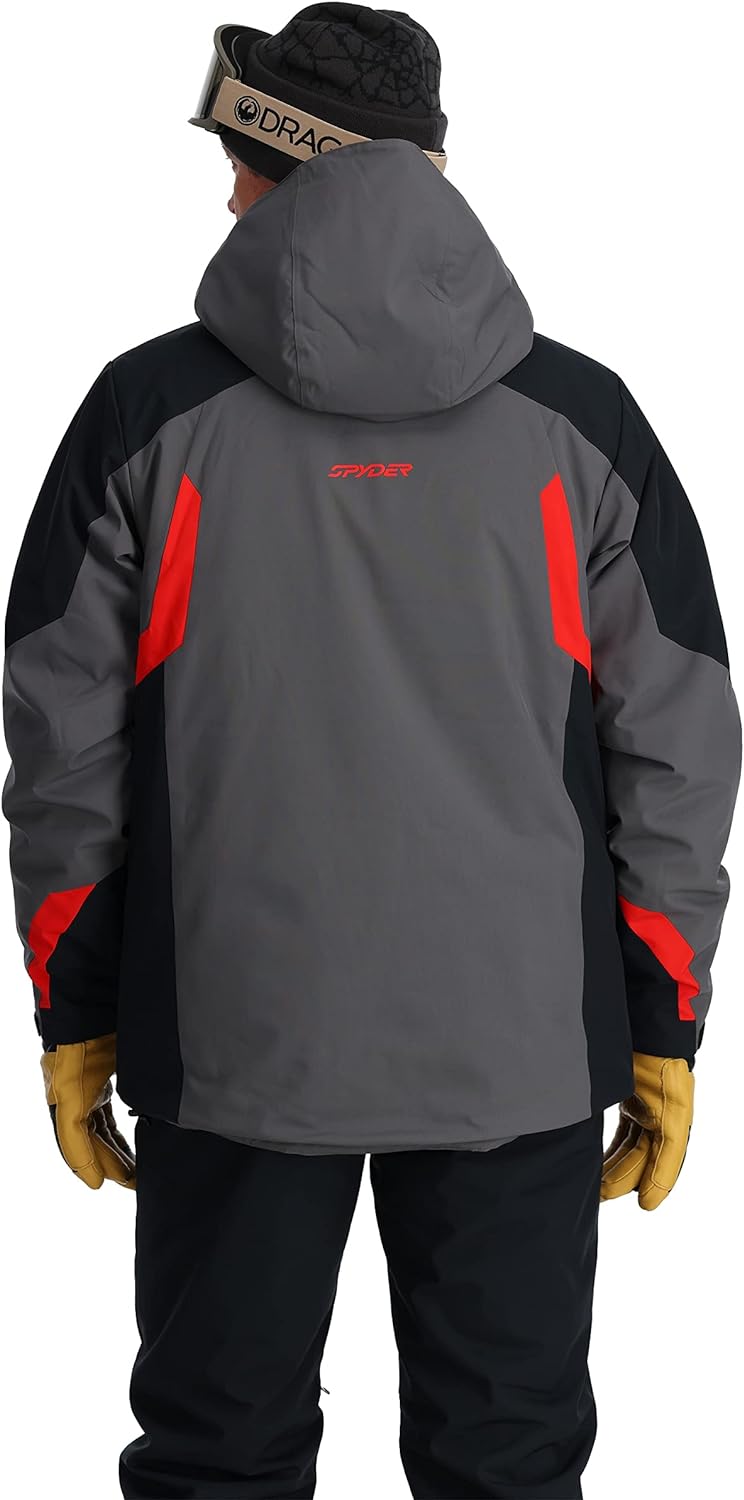 Spyder Men's Guardian Insulated Ski Jacket – Stretch Shell, 3M Thinsulate, Helmet Compatible Hood