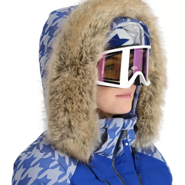 Spyder Women's Falline Faux Fur Down Ski Jacket