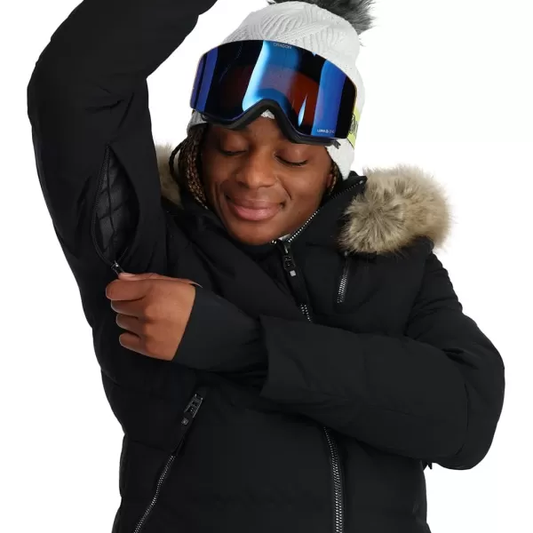 Spyder Women's Falline Faux Fur Down Ski Jacket