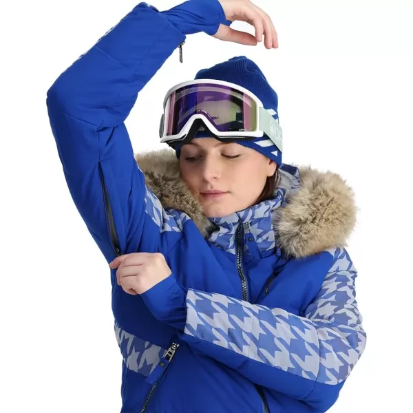 Spyder Women's Falline Faux Fur Down Ski Jacket