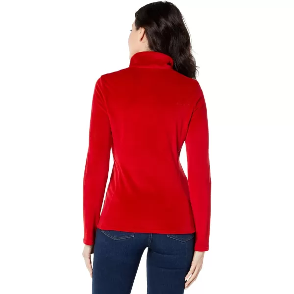 Spyder Women’s Shimmer Bug Zip T-Neck – Ladies Pullover Long Sleeve Active Shirt