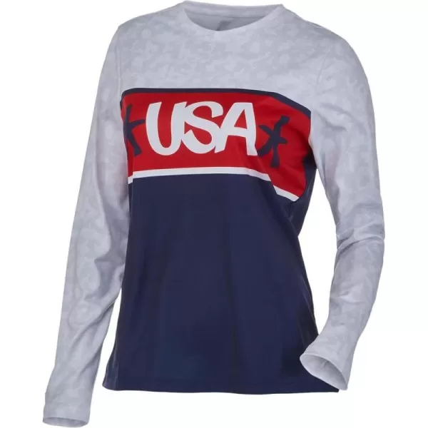 Spyder Women's USA Snow Long Sleeve Crew Neck Tee