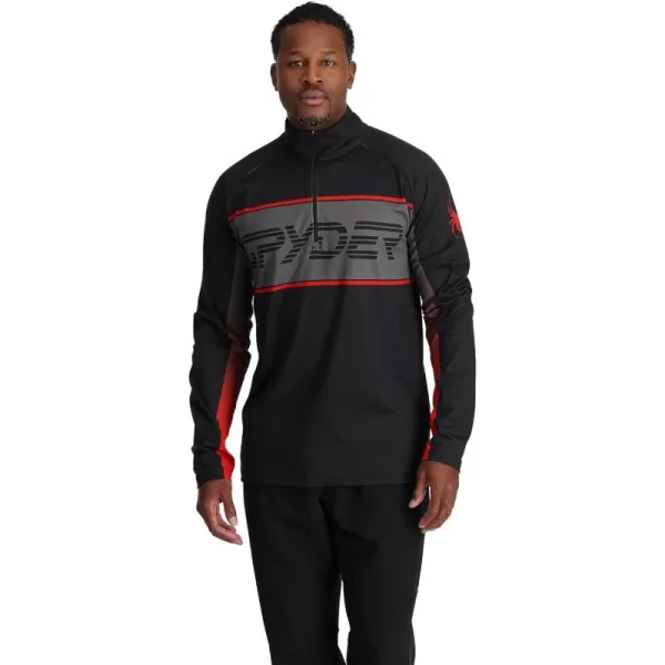 Spyder Men's Paramount Zip T-Neck Mid-Layer Mens