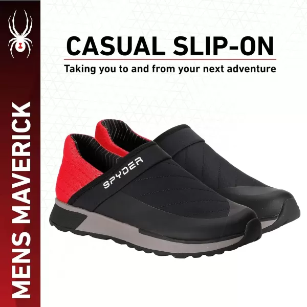 imageSpyder Mens Casual and Fashion SneakersBlackFiery Red