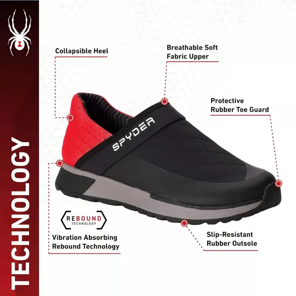 imageSpyder Mens Casual and Fashion SneakersBlackFiery Red