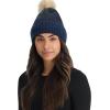 imageSpyder Womens Plait Pom Lined Ski BeanieTrue Navy