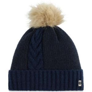 imageSpyder Womens Plait Pom Lined Ski BeanieTrue Navy