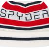 imageSpyder Mens Icebox Lined Pom Ski BeanieWhiteRedFrontier