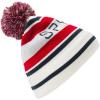 imageSpyder Mens Icebox Lined Pom Ski BeanieWhiteRedFrontier