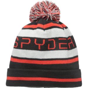 imageSpyder Mens Icebox Lined Pom Ski BeanieBlackVolcanoCirrus