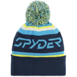 imageSpyder Mens Icebox Lined Pom Ski BeanieTrue Navy