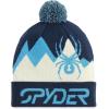 imageSpyder Mens Zone Rolled Pom Ski BeanieTrue Navy