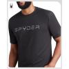 imageSpyder Athletic Mens T Shirt  Moisture Wicking Performance Ultra Soft Short Sleeve Running Gym Workout Shirts for MenHeather Black
