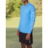imageSpyder Mens Long Sleeve Rashguard  UPF QuickDry Swim Shirt Surfing Hiking WorkoutsLight Blue Heather