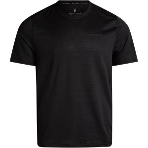 imageSpyder Athletic Mens T Shirt  Moisture Wicking Performance Ultra Soft Short Sleeve Running Gym Workout Shirts for MenBlack Jacquard