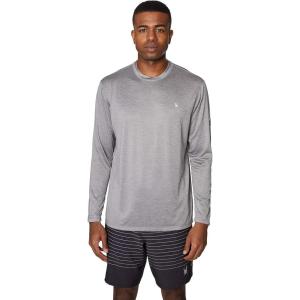 imageSpyder Mens Long Sleeve Rashguard  UPF QuickDry Swim Shirt Surfing Hiking WorkoutsMisty Grey