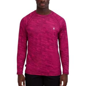 imageSpyder Mens Long Sleeve Rashguard  UPF QuickDry Swim Shirt Surfing Hiking WorkoutsWine