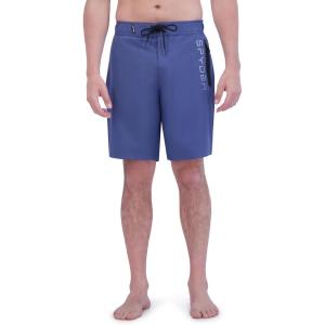 imageSpyder Mens Swim Trunks Stretch QuickDry 9 Inseam Board Shorts UPF Pockets Brief LinerBlue Grey