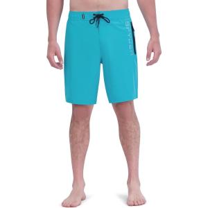 imageSpyder Mens Swim Trunks Stretch QuickDry 9 Inseam Board Shorts UPF Pockets Brief LinerPeacock