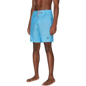 imageSpyder Mens Swim Trunks Stretch QuickDry 9 Inseam Board Shorts UPF Pockets Brief LinerStripe