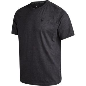 imageSpyder Mens TShirts  Soft Cotton Blend Jersey Crewneck Short Sleeve Shirts for Men Casual Shirts for Workout ampamp Daily WearCharcoal Scribble