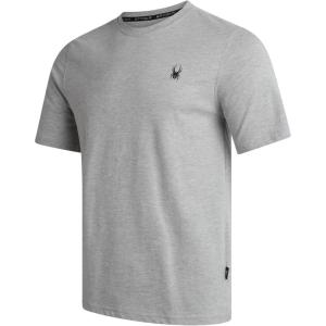 imageSpyder Mens TShirts  Soft Cotton Blend Jersey Crewneck Short Sleeve Shirts for Men Casual Shirts for Workout ampamp Daily WearHeather Grey