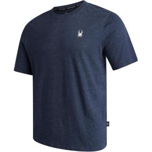imageSpyder Mens TShirts  Soft Cotton Blend Jersey Crewneck Short Sleeve Shirts for Men Casual Shirts for Workout ampamp Daily WearNavy Heather
