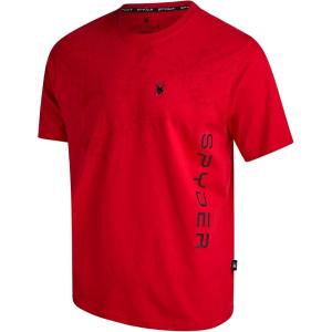 imageSpyder Mens TShirts  Soft Cotton Blend Jersey Crewneck Short Sleeve Shirts for Men Casual Shirts for Workout ampamp Daily WearSpyder Red Web
