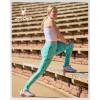 imageSpyder Womens Activewear Legging  Poly Span Knit UPF 50 High Waisted Tummy Control Printed Athletic Legging Sizes SXLAquamarine