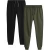 imageSpyder Mens Active Jogger Sweatpants  2 Pack Athletic Fleece Workout Gym Joggers with Pockets and Drawcord Sizes SXXLBlackSage